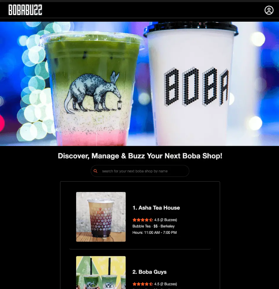 Boba Buzz Project Screenshot