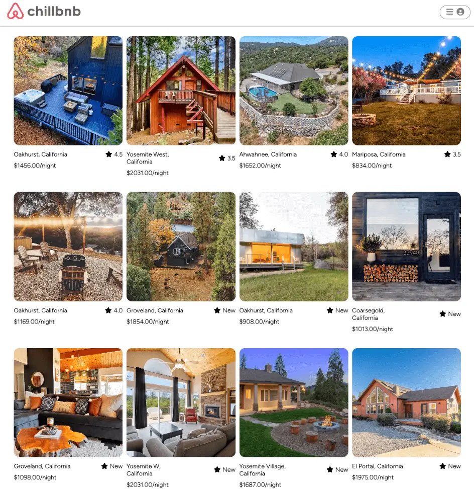 Chillbnb Project Screenshot