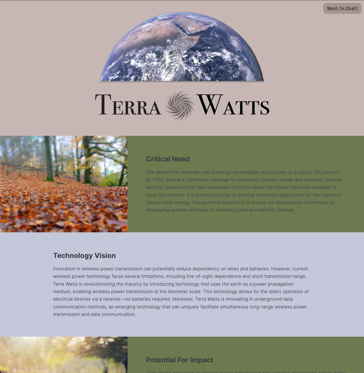 Terra Watts Project Screenshot